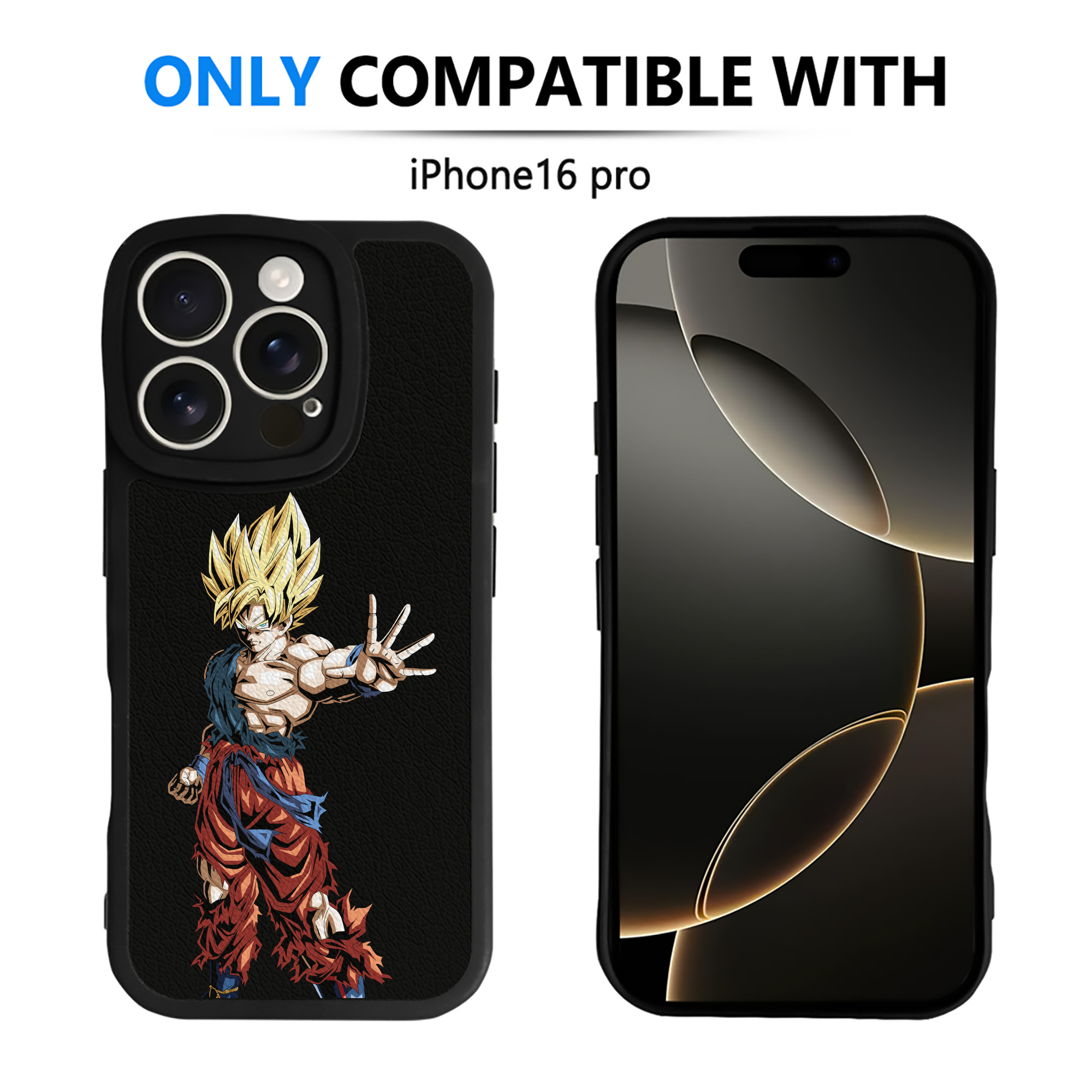 （画像用） ドラゴンボール 孫悟空（そん ごくう）Son Goku カカロット DRAGON BALL Kakarotto 【iPhone 16シリーズ対応】シリコンスマホケース（レザー調） 材質：シリコン